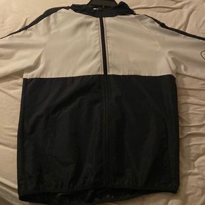 Adidas windbreaker jacket (black and white)